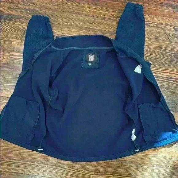 Men’s G-111 Sports By Carl Banks Navy New England Patriots QR Audible Jacket - Picture 7 of 7